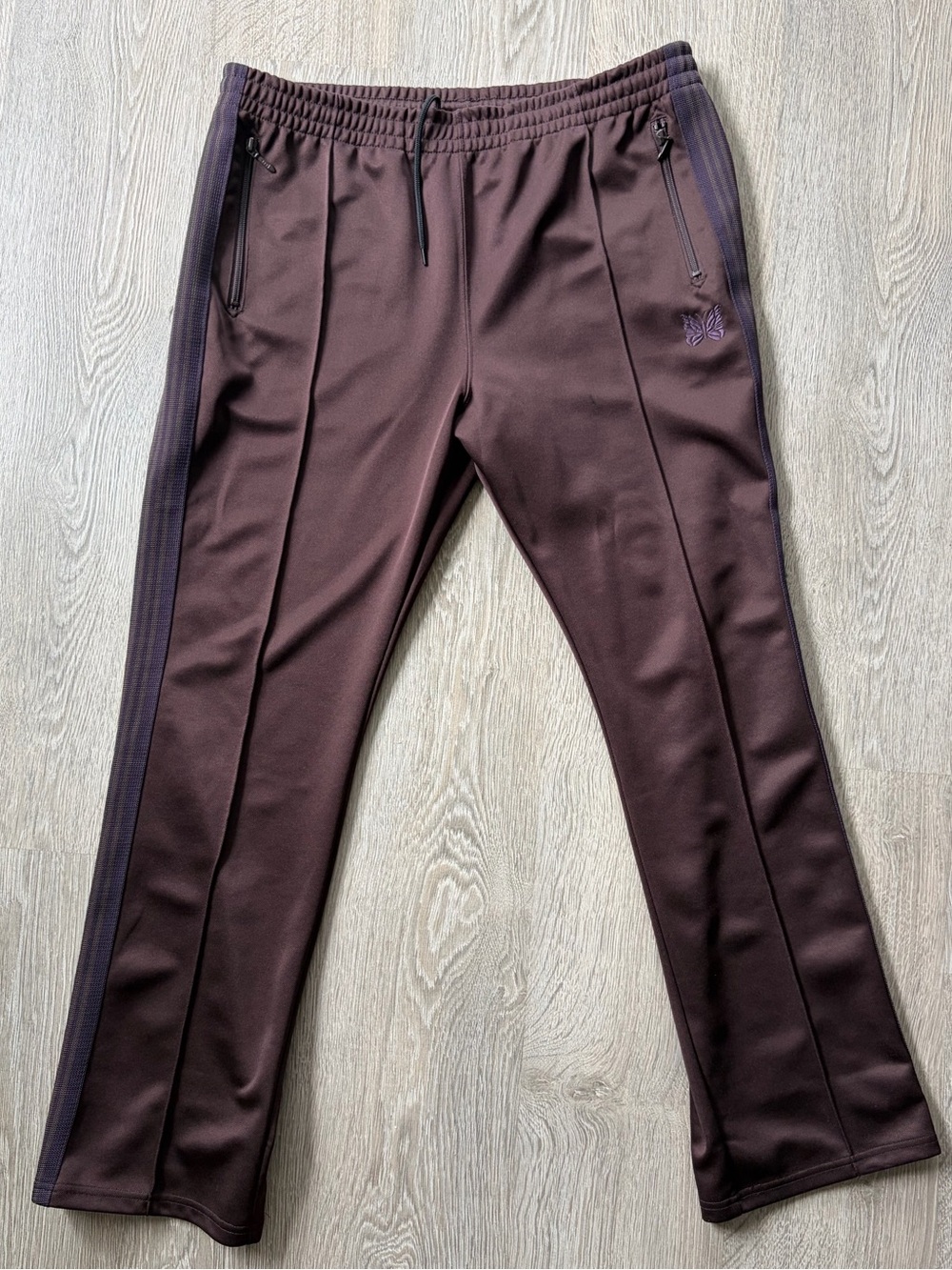 Needles Brown/Purple narrow track pants